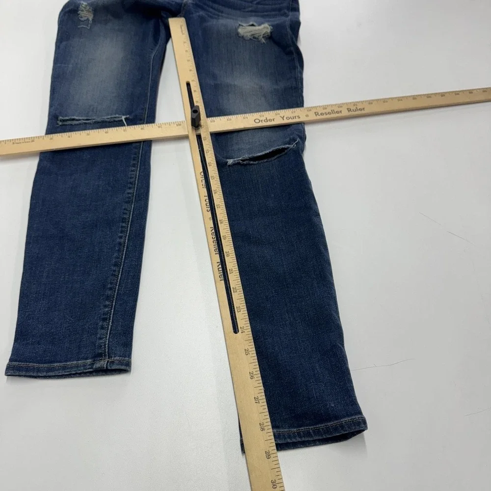 Hudson Jeans Womens‎ 27 Blue Krista Ankle Distressed Skinny Denim Y2K Streetwear